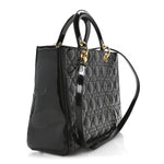 Patent Cannage Large Lady Dior Black