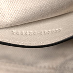 Sakai Be Green Calfskin Diagonal Stitched Blondie Top Handle Bag Mystic White