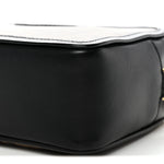 Glazed Fabric Vitello Century FF 1974 Stamp Patch Mini Camera Case Mogano Panna Black
