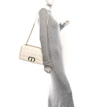 Grained Calfskin Cannage Large Caro Bag Ivory