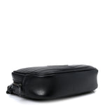 Calfskin Matelasse Monochrome Monogram Mini Lou Camera Bag Black