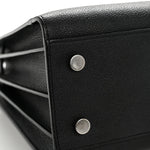 Grained Calfskin Baby Sac De Jour Black