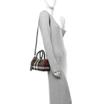 E-canvas Check Mini Bowling Bag Dark Birch Brown