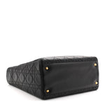 Lambskin Cannage Medium Lady Dior Black