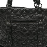 Distressed Lambskin Vintage Ligne Lady Braid Tote Black