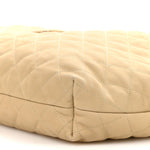 Nubuck Suede Quilted Maxi Icare Shopping Tote Beige