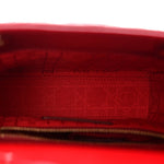 Patent Cannage Mini Lady Dior Red