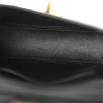 Natural Smooth Calfskin Nano Rodeo Top Handle Handbag Black