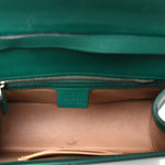 Calfskin Snakeskin Small Lilith Top Handle Bag Green