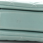 Lambskin Quilted Small Trendy CC Flap Dual Handle Bag Light Blue