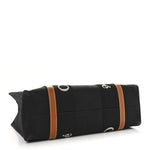 Cotton Calfskin Medium Woody Ribbon Tote Black