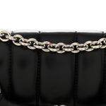 Nappa Vertical Matelasse Small Maxi Horsebit Chain Shoulder Bag Black