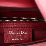 Grained Calfskin Saddle Bag Red