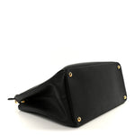 Saffiano Lux Large Galleria Double Zip Tote Black