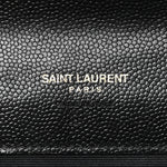 Grain De Poudre Matelasse Chevron Monogram Envelope Clutch Black