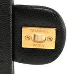 Caviar Quilted Mini Sweetheart Rectangular Flap Black