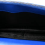 Grain De Poudre Matelasse Chevron Monogram Envelope Chain Wallet Blue Majorelle
