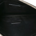 Linen Canvas Rive Gauche Zipped Pouch Black