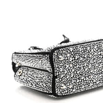 Satin Crystal Mini Galleria Double Zip Tote Metal