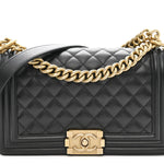 Caviar Quilted Medium Boy Flap Black
