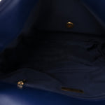 Goatskin Quilted Maxi Chanel 19 Flap Dark Blue