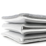 Satin Sequin Embroidered Monogram Coussin BB Silver