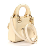 Lizard Mini Lady Dior White