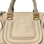 Calfskin Large Marcie Satchel Blush Nude