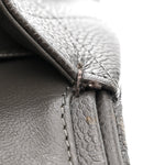Caviar Quilted Jumbo Double Flap Grey