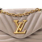 Calfskin LV New Wave Chain Bag Taupe