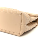 Calfskin Y Quilted Monogram Medium Loulou Chain Satchel Dark Beige