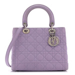 Lambskin Cannage Medium Lady Dior Purple