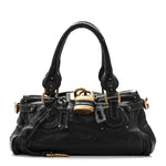 Calfskin Medium Paddington Satchel Black