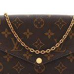 Monogram Pochette Felicie Chain Wallet Fuchsia
