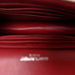 Calfskin Crocodile Embossed Monogram Sunset Chain Wallet Rouge Eros