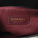 Shiny Sheepskin Quilted Large Trapezio Flap Black