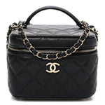 Caviar Quilted Small CC Vanity Case Black Black