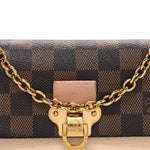 Damier Ebene Vavin Chain Wallet Creme