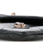 Agneau Giant 12 Rose Gold Hardware Envelope Clutch Anthracite