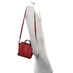 Drummed Calfskin Nano Luggage Merlot