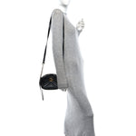 Calfskin Matelasse Mini GG Marmont Chain Shoulder Bag Black