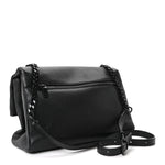 Grain De Poudre Medium West Hollywood Monogram Fold-Over Black