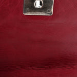 Glazed Calfskin Quilted Soft Boy Flap Red