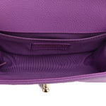 Caviar Quilted Small Boy Flap Purple