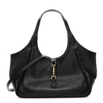 Soft Calfskin Small Mercato Tote Bag Black
