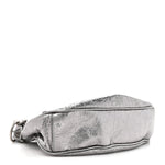 Metallic Agneau Arena Le Cagole Chain Shoulder Bag XS Silver