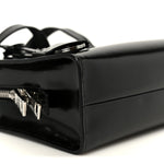 Spazzolato Mini Re-Edition 1995 Double Handle Handbag Black