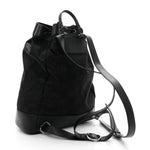 Econyl Nylon Monogram Off The Grid Drawstring Bucket Backpack Black