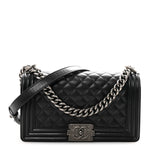 Caviar Quilted Medium Boy Flap Black