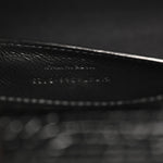 Calfskin Crocodile Embossed Small Classic Monogram Kate Tassel Satchel Black